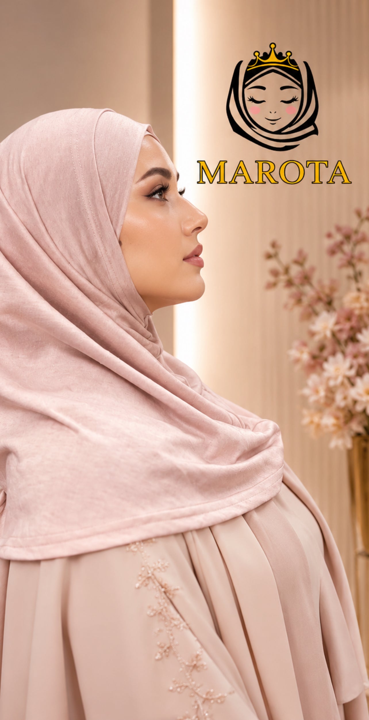 Baumwolle zwei Teile Hijab , حجاب قطعتين قطن