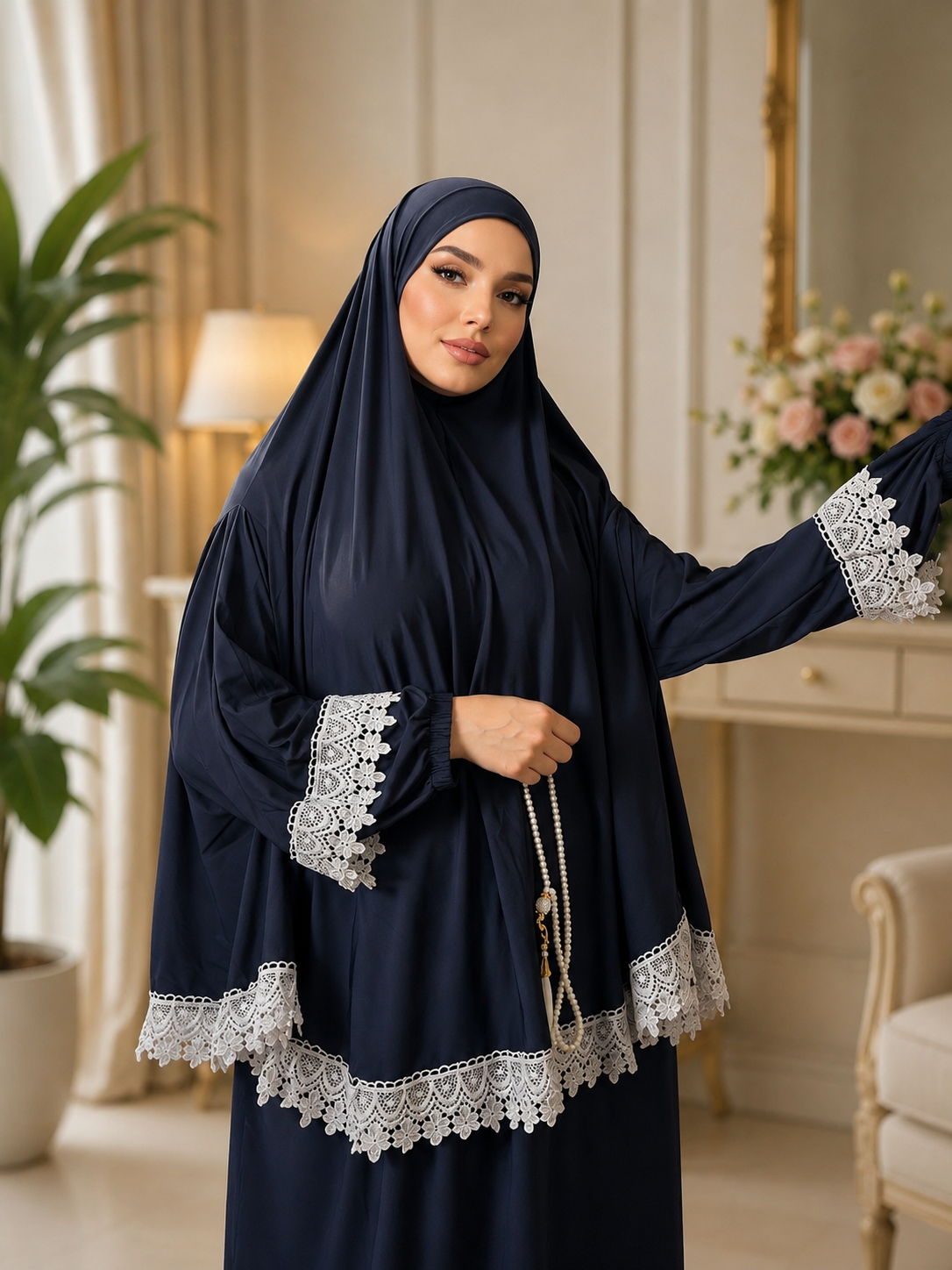 Gebetes Kleid aus Lycra  طقم صلاة ليكرا مع دانتيل