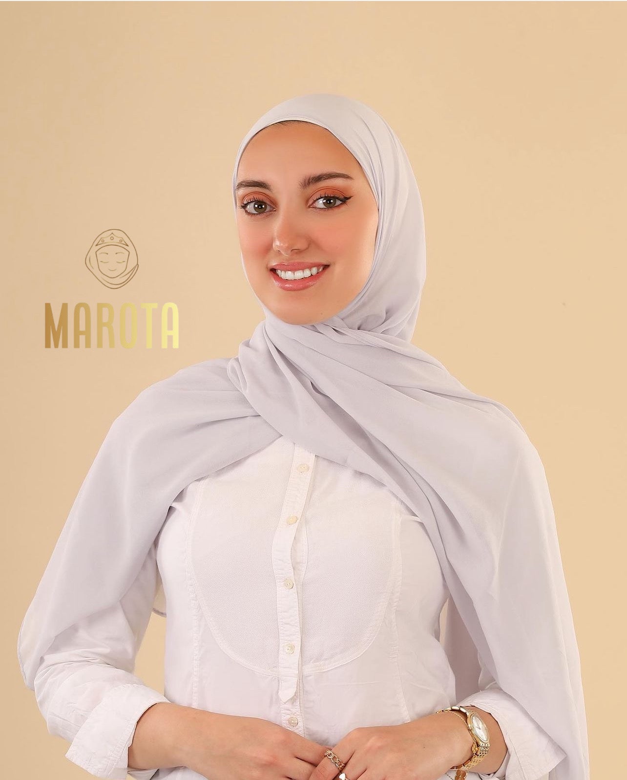 شال قماشة كريب سادة