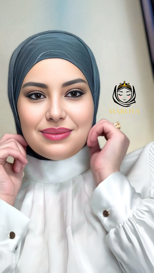 Zweiteiliger, verzierter Hijab ,حجاب قطعتين مزخرف