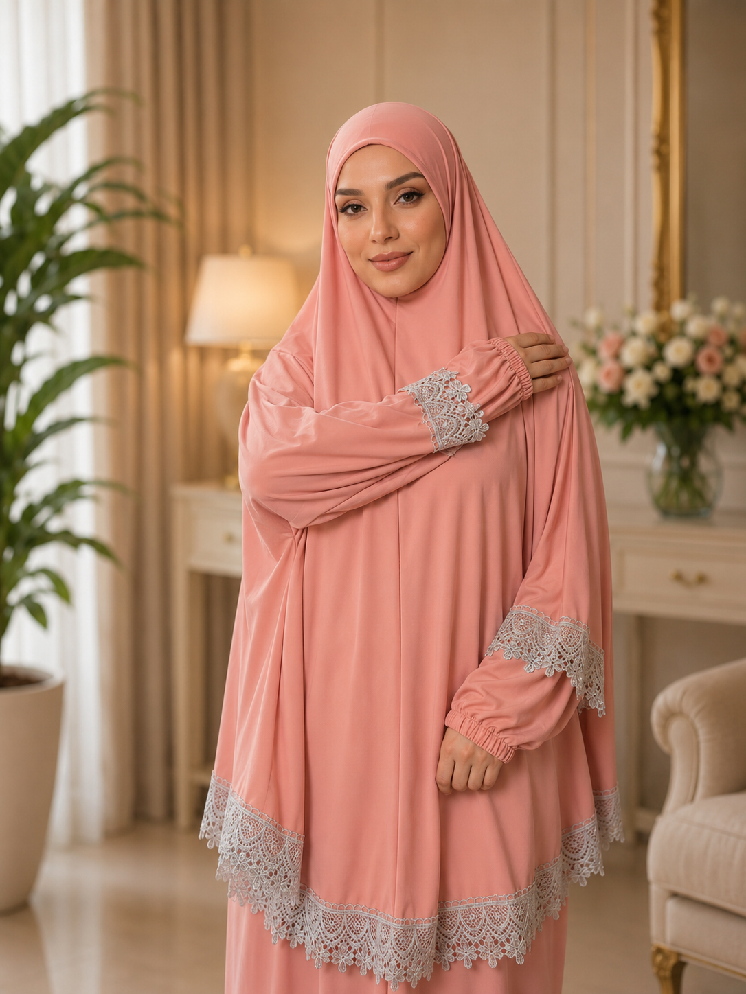 Gebetes Kleid aus Lycra  طقم صلاة ليكرا مع دانتيل