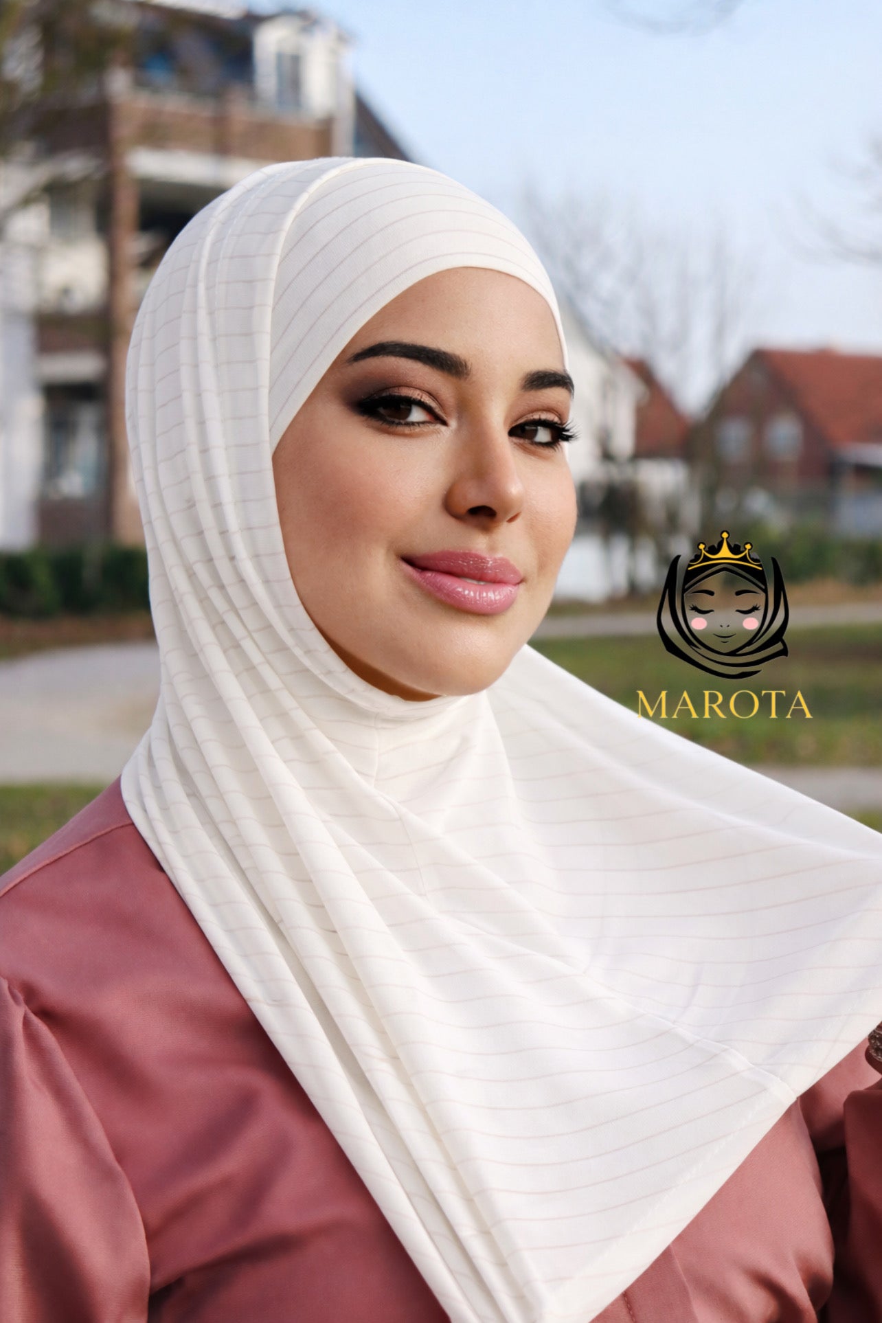 zweit Teile Hijab حجاب قطعتين مقلم