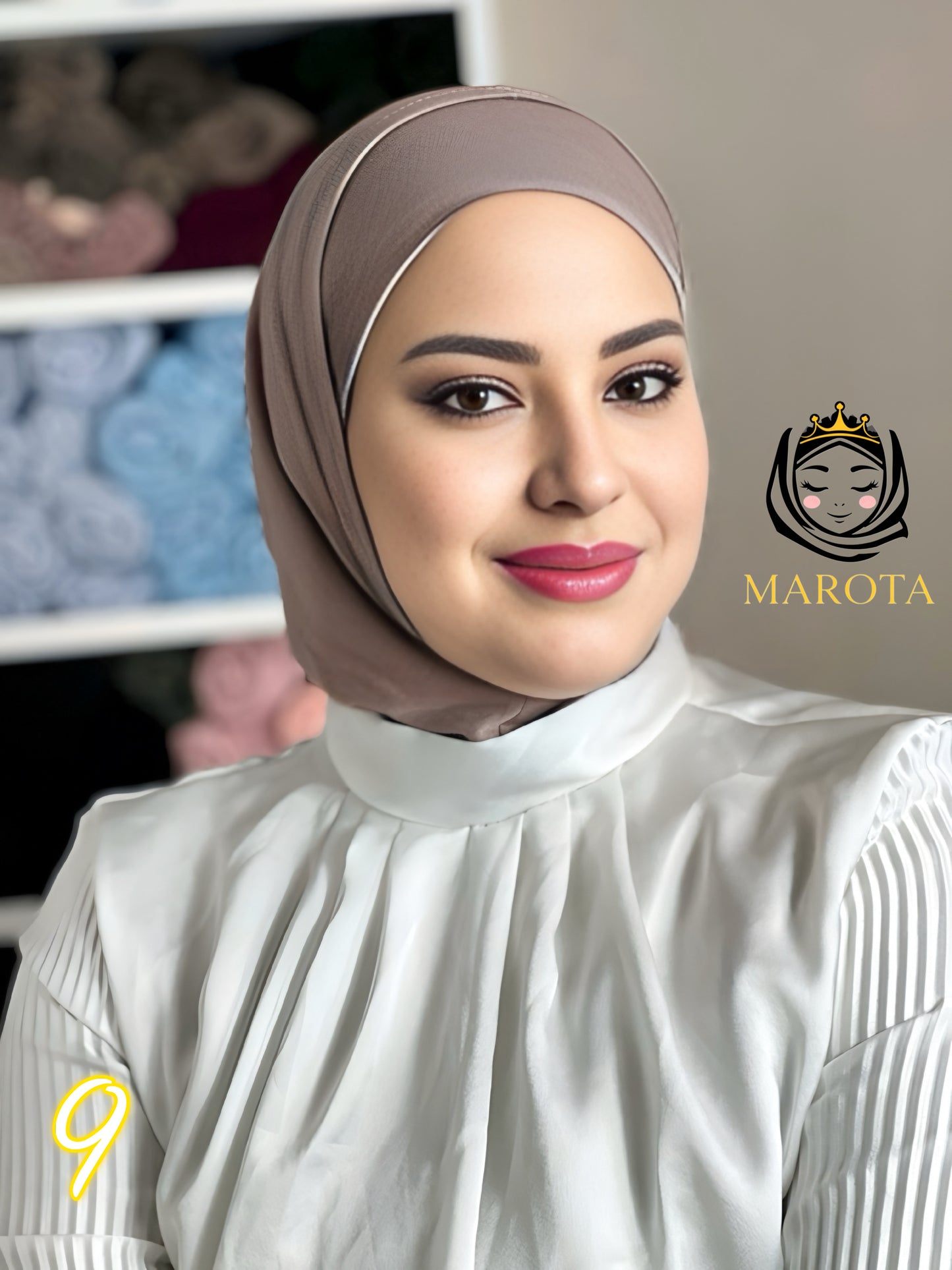 Baumwolle zwei Teile Hijab , حجاب قطعتين قطن
