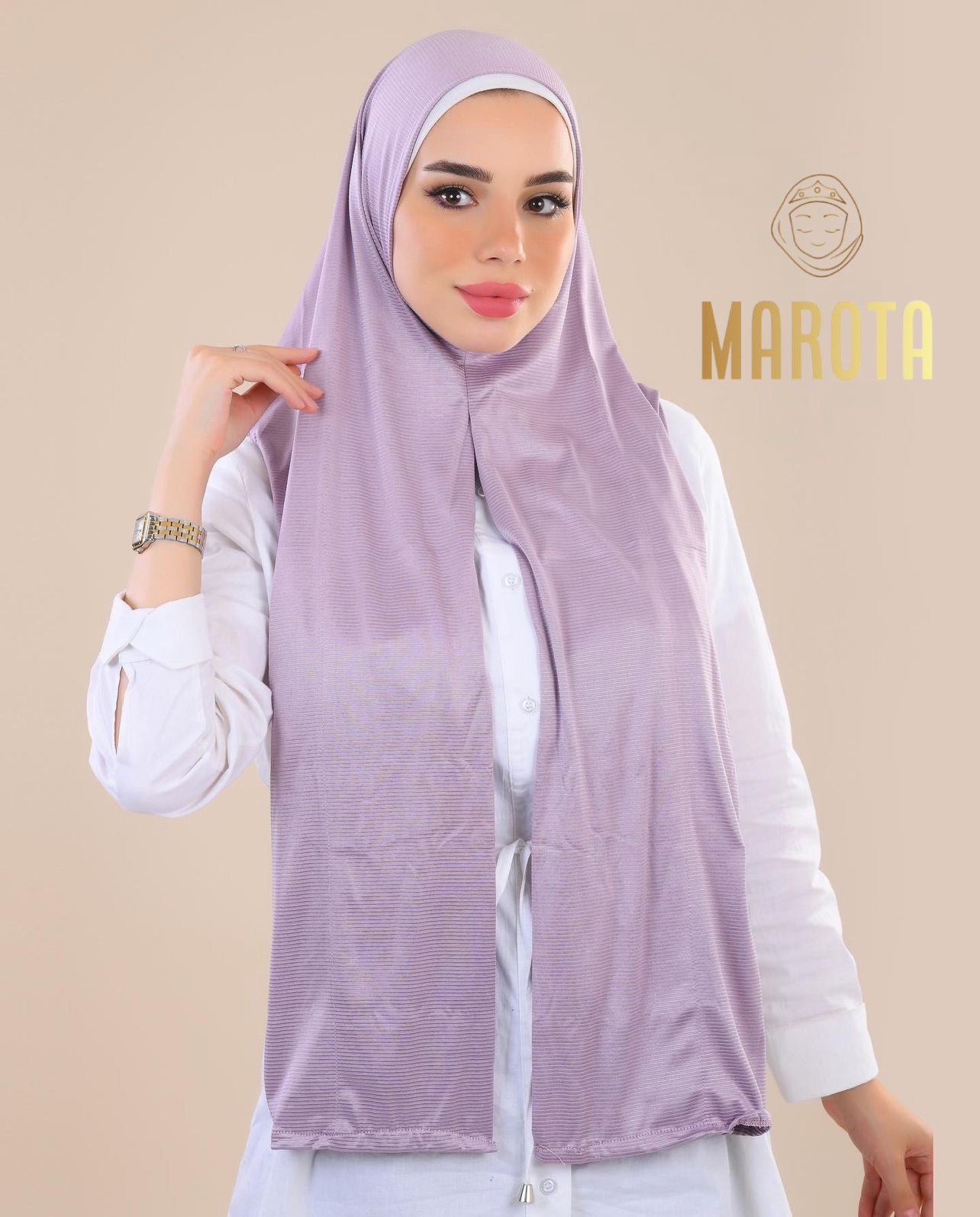 حجاب الاكوا حجاب عملي مابيحتاج دبوس