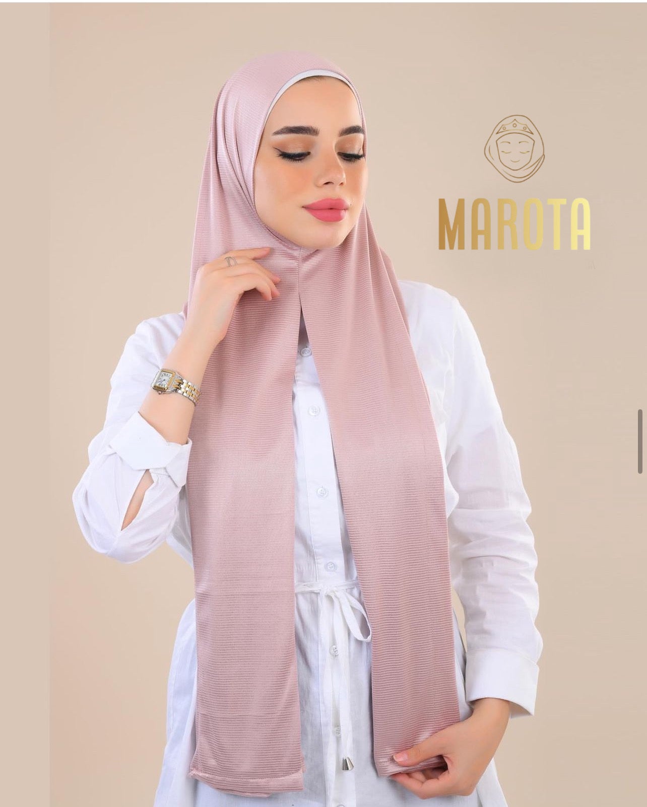 حجاب الاكوا حجاب عملي مابيحتاج دبوس