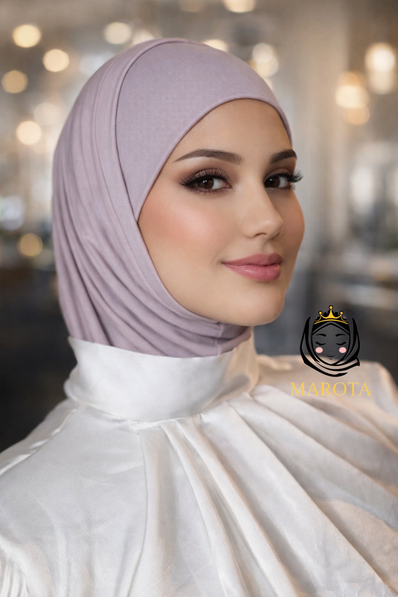 Baumwolle zwei Teile Hijab , حجاب قطعتين قطن