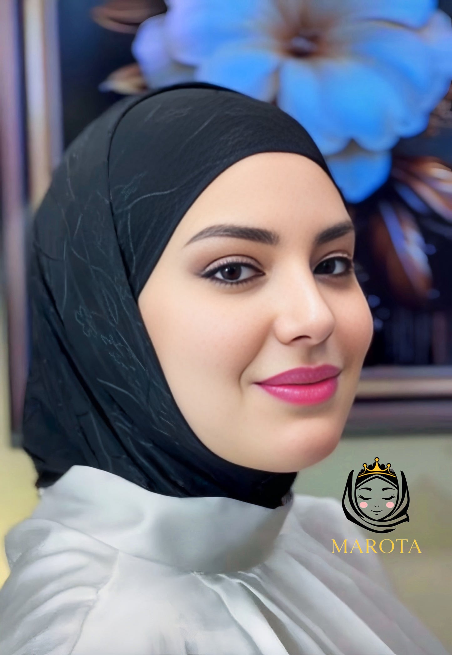 Zweiteiliger, verzierter Hijab ,حجاب قطعتين مزخرف
