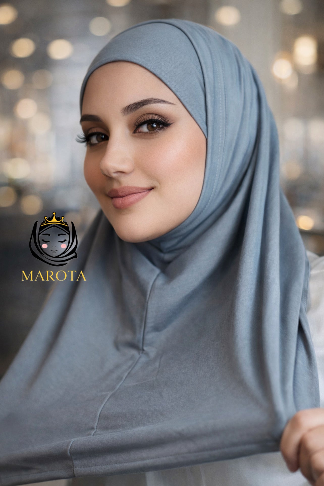 Baumwolle zwei Teile Hijab , حجاب قطعتين قطن