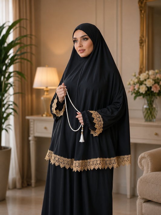 Gebetes Kleid aus Lycra  طقم صلاة ليكرا مع دانتيل