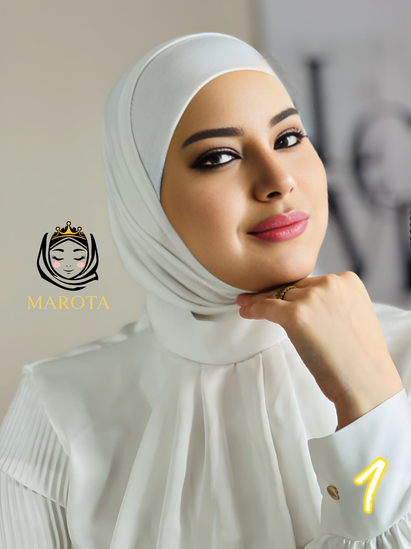 Baumwolle zwei Teile Hijab , حجاب قطعتين قطن