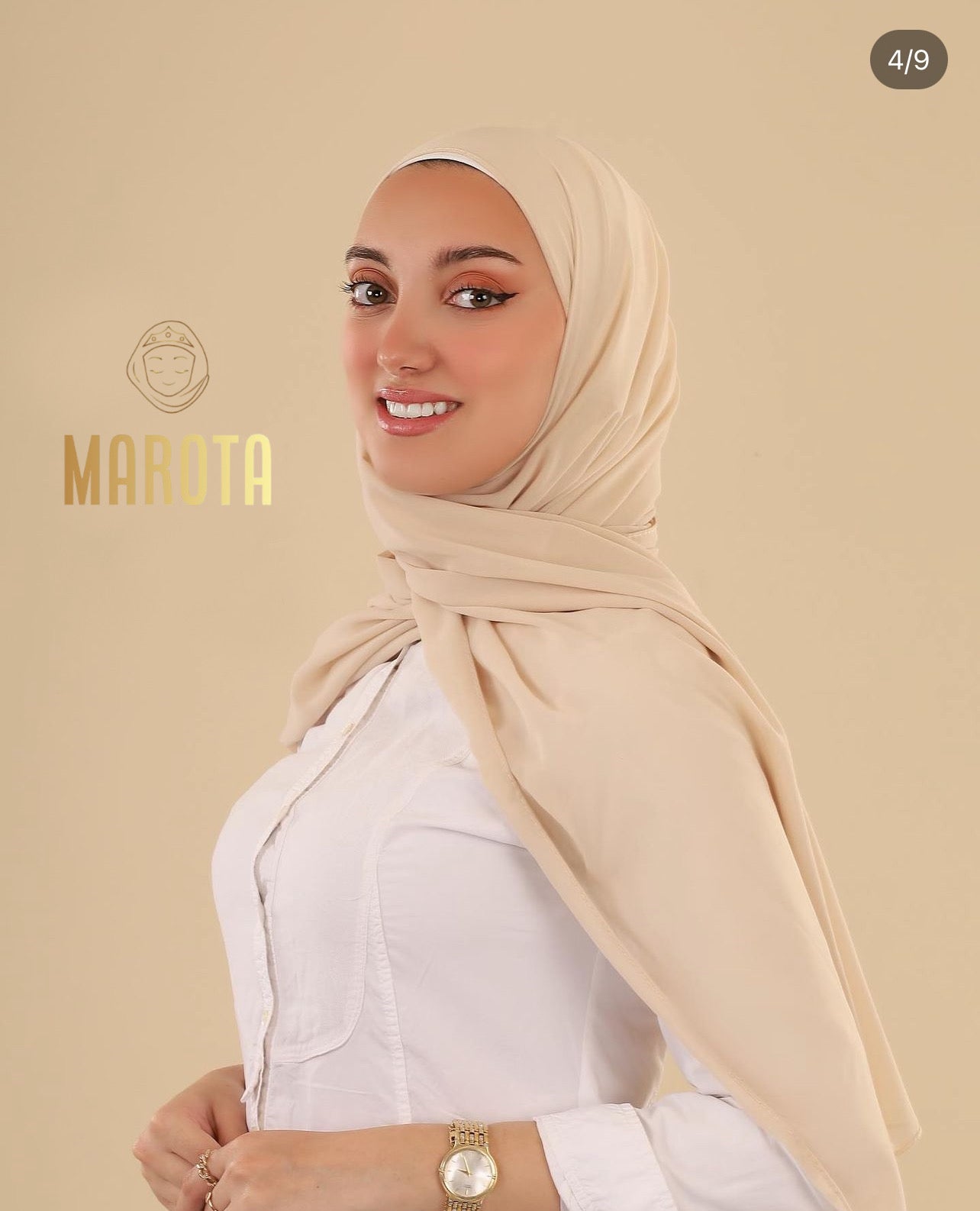 شال قماشة كريب سادة