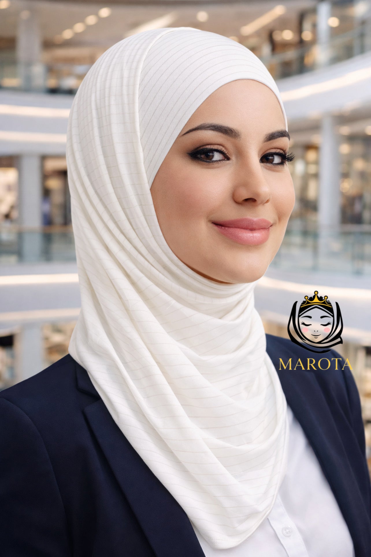 zweit Teile Hijab حجاب قطعتين مقلم