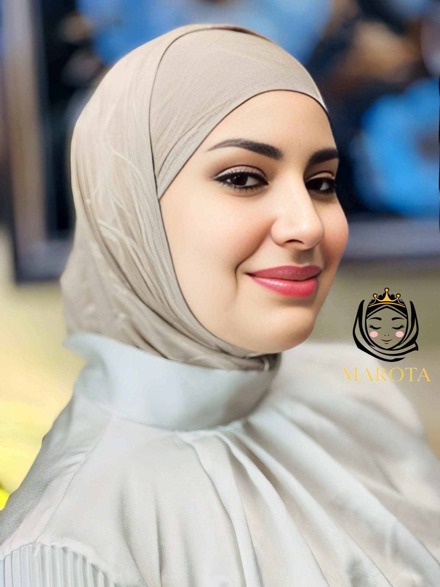 Zweiteiliger, verzierter Hijab ,حجاب قطعتين مزخرف