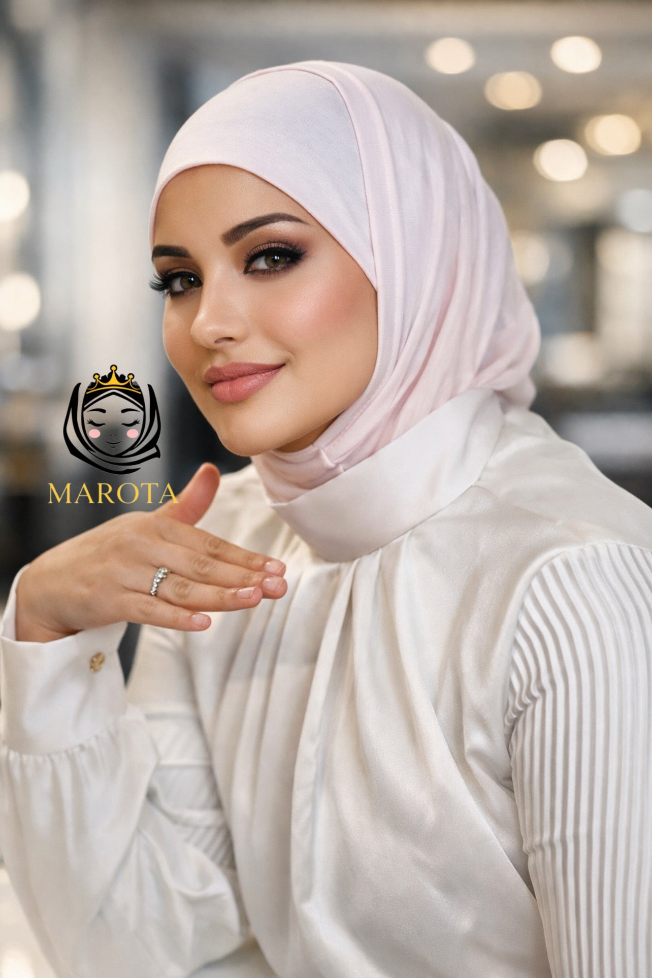Baumwolle zwei Teile Hijab , حجاب قطعتين قطن