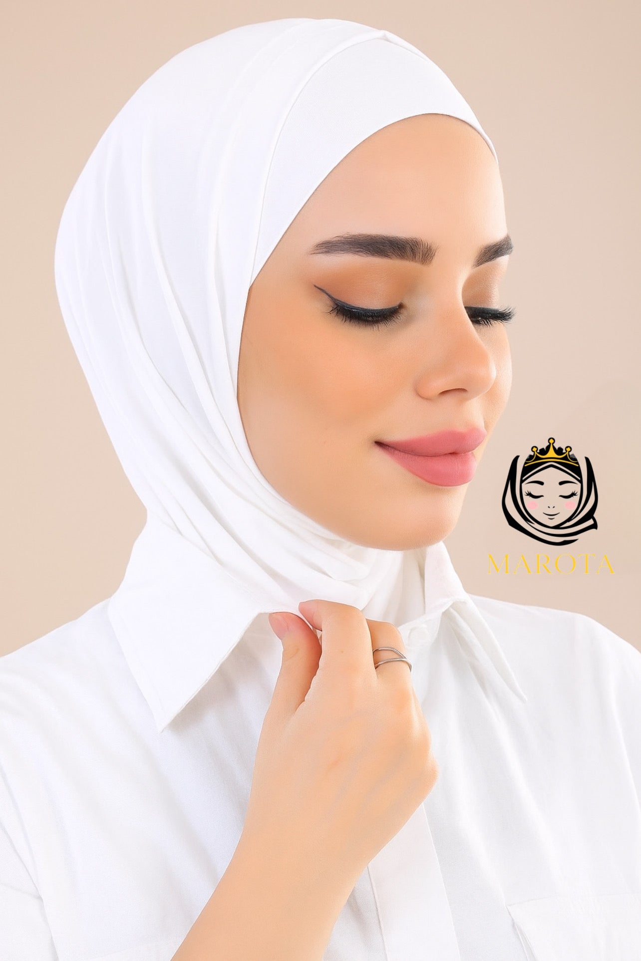 Baumwolle zwei Teile Hijab , حجاب قطعتين قطن