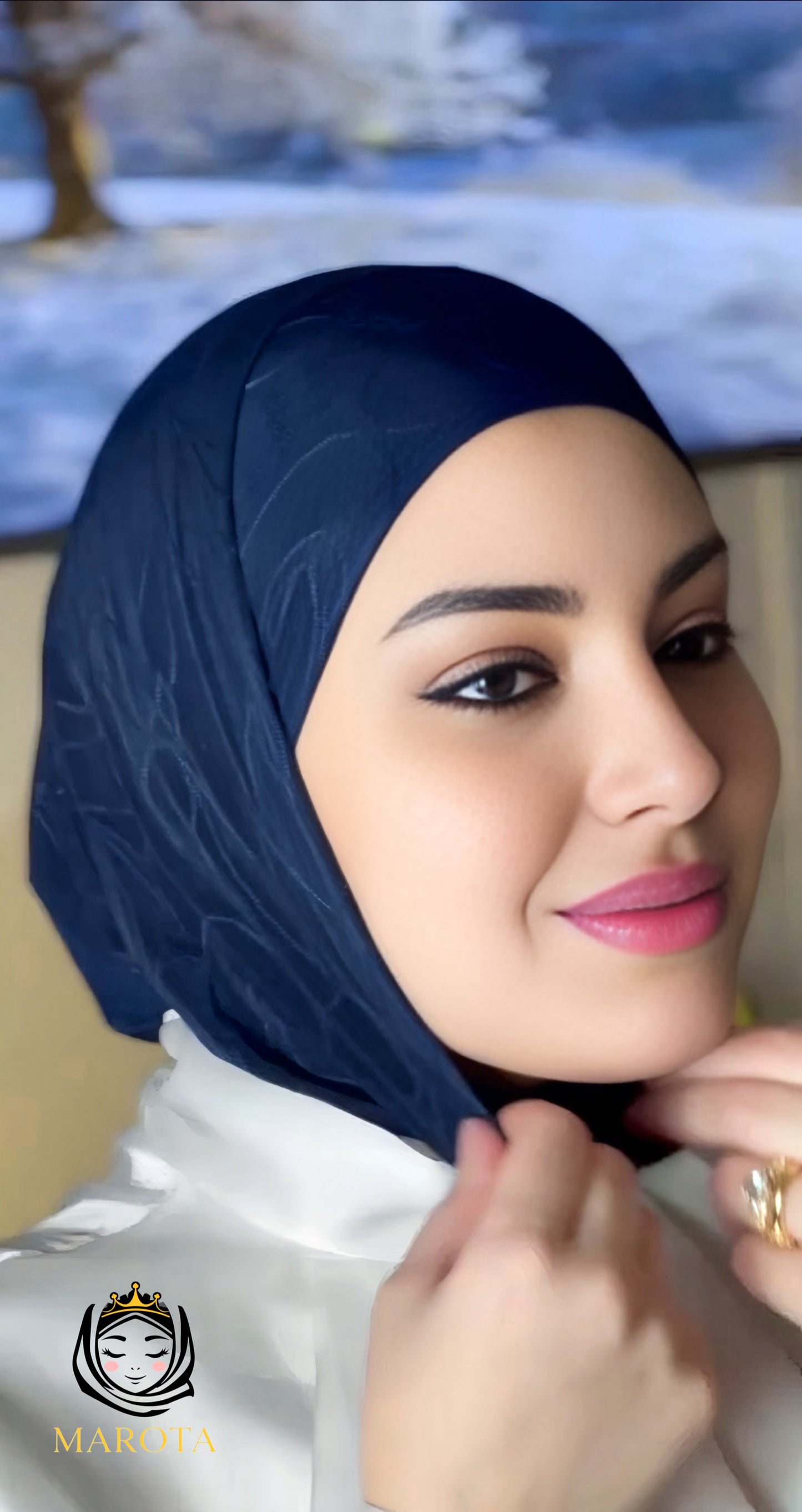 Zweiteiliger, verzierter Hijab ,حجاب قطعتين مزخرف